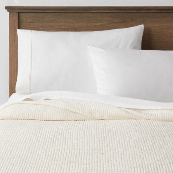 Threshold Bedding Threshold King Double Cloth Quilt Cream Threshold